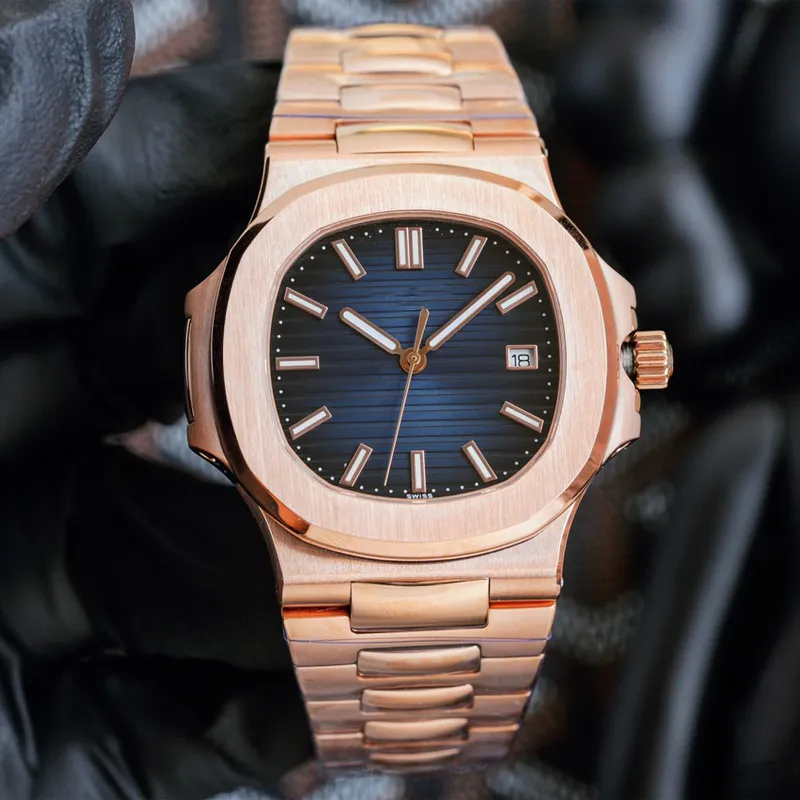Tittar på aaa mens automatisk mekanisk klocka 40mm vattentäta affärs armbandsur montre de luxe gåvor rose guld armbandsur