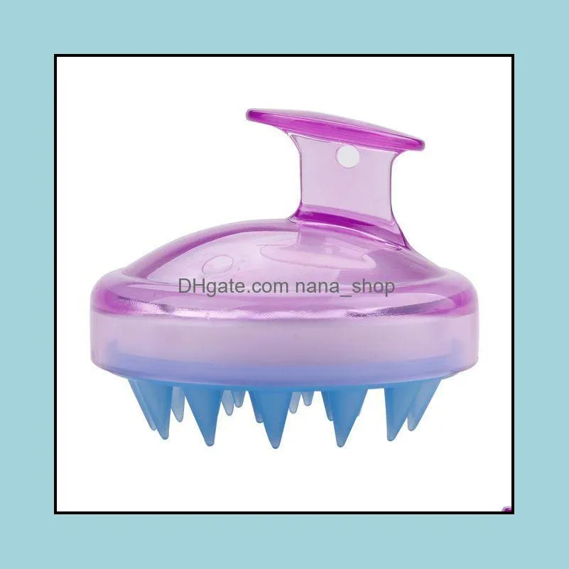 shampoo silicone hair scalp massager handheld wash brush shower head meridian massage wide tooth comb