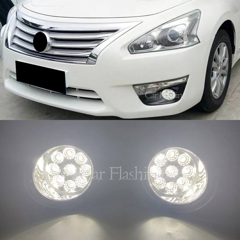 1 Set LED FOG Light dla Nissana Sentra Qashqai J10 X-Trail T31 T30 Primera Teana Altima Maxima Almera 2001-2015 Światła mgły reflektorów