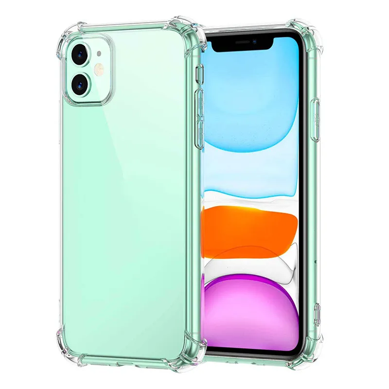 For iPhone 12 Pro Max 12 Mini Clear Case Shockproof Protective Slim Soft Cover for iPhone 11 X XR XS MAX