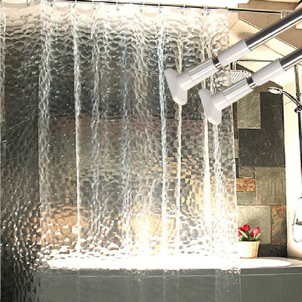 1,8 * 1,8m mögelbeständig vattentät 3d förtjockat badrumsbad dusch gardin miljövänligt vitt hem dekoration badrum tillgångares t200711