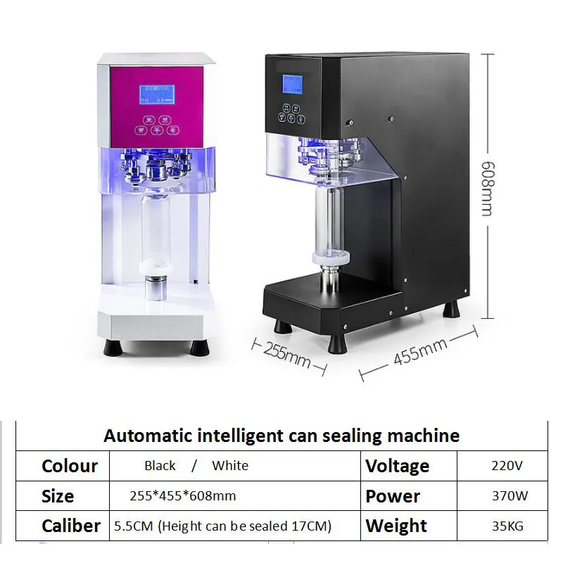 Machine de cachetage de boisson de magasin de thé de lait automatique de haute qualité machine de cachetage de canette de bière en aluminium intelligente