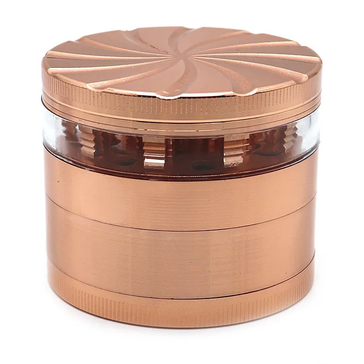smoking accessories grinder four layer 67mm side three hole zinc alloy smoke grinder creative brick and stone edge grinder