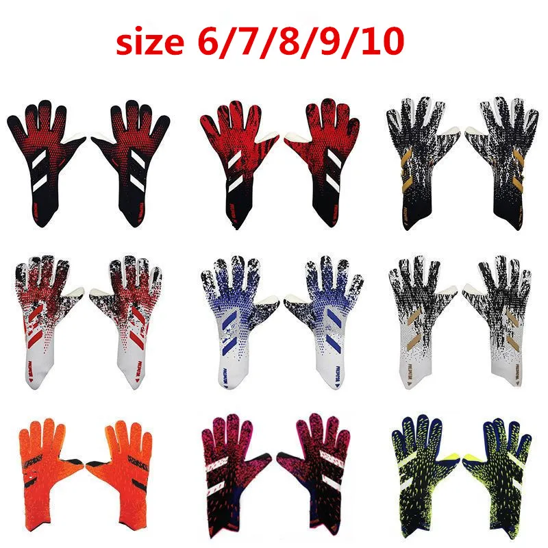 4MM New Goalkeeper Gloves Finger Protection Professional Men Football Gloves Adults Kids Thicker Goalie Soccer glove