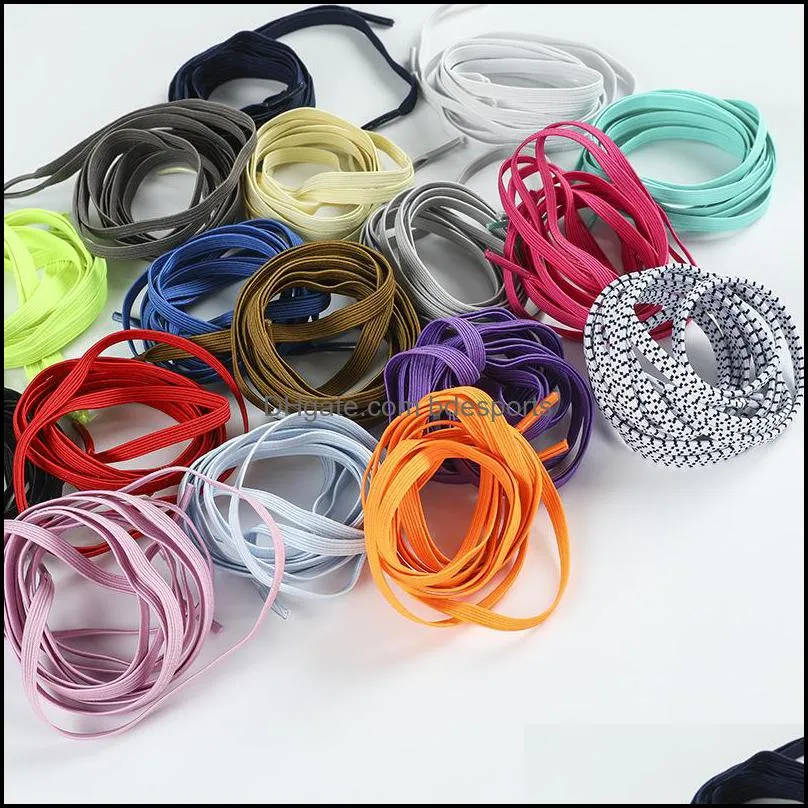 18 Colors Flat Elastic Shoelace 100cm Women Men Running Sports Outdoor Shoelaces Personalized High Elasticity Shoe Strings