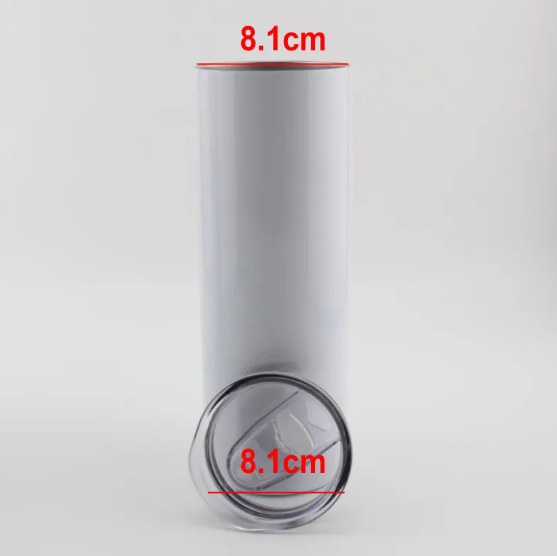 DIY Sublimação Skinny Tumbler 30oz Aço Inoxidável Slim Tumbler Straight Tumblers Straight Vácuo Isolado Caneca Presente