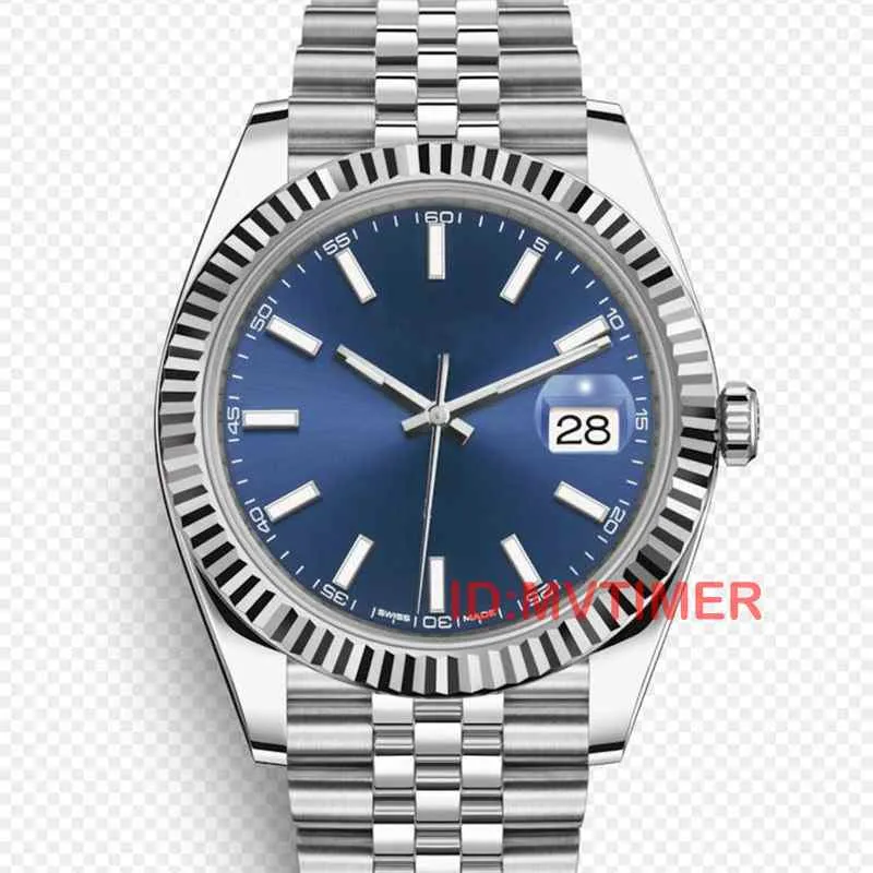 Mode bleu hommes femmes 36 41 mm en acier inoxydable dames mécanique mouvement automatique montre hommes montres-bracelets248V