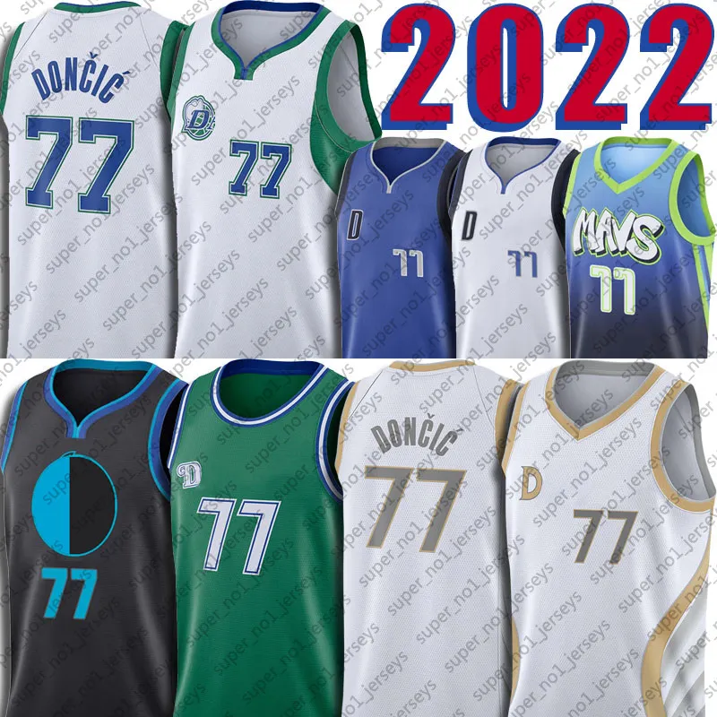 Luka 77 Basketball Doncic Jersey Throwback Dirk 41 Nowitzki Maillots Rétro 2022 75e Anniversaire