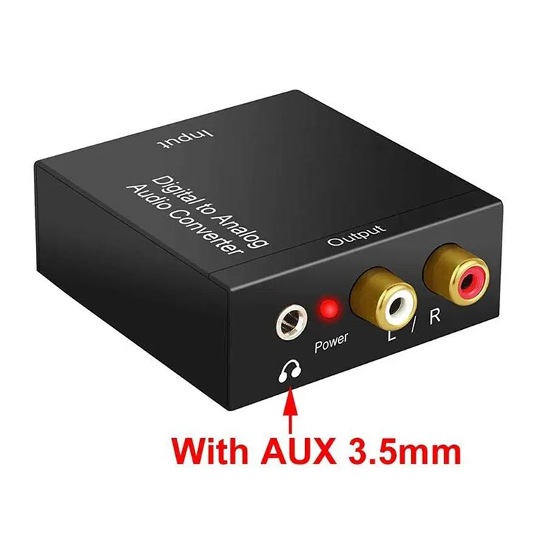 Câble Jack Portable 3.5mm, Fiber Optique Coaxiale, Convertisseur Audio  Numérique À Analogique AUX RCA L/R, Amplificateur De Décodeur SPDIF Du 4,78  €