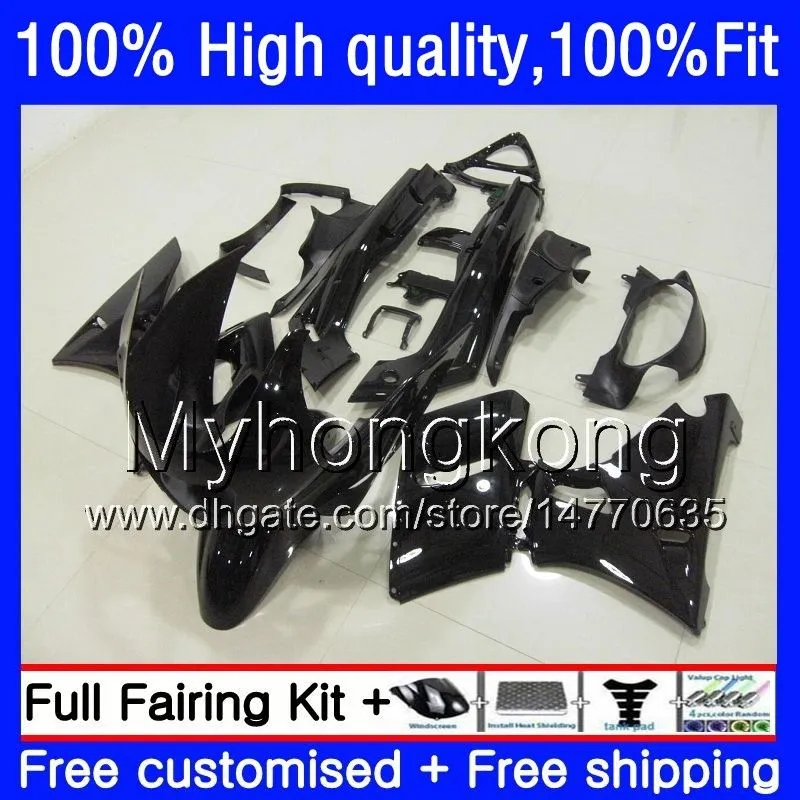 Injection OEM For KAWASAKI ZZR 400 600 ZZR400 93 94 95 96 97 Gloss black 98 99 54HM.105 ZZR-400 ZZR600 00 01 02 03 04 05 06 07 Fairing Kit