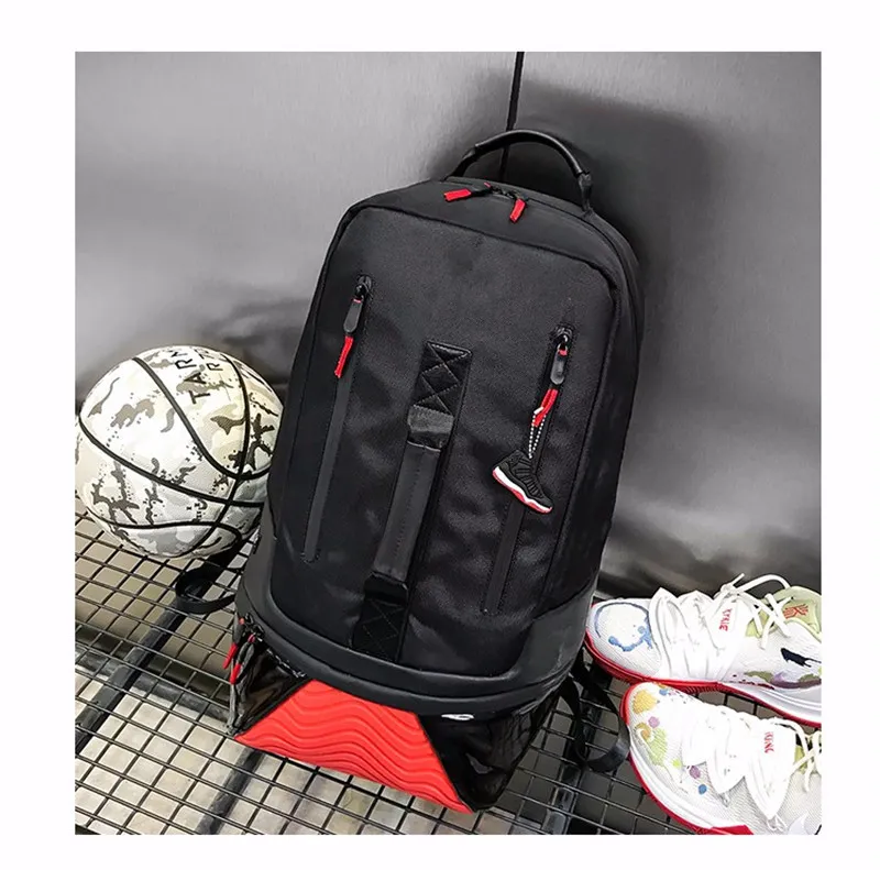 Wholesale- Hot Sale Unisex Teenagers School Bag Baskball Backpack Backpacks Travel Outdoor Adult Shoulder Bags Knaspack