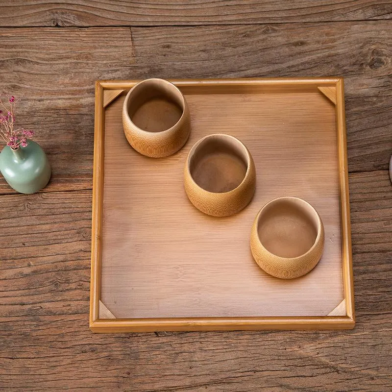 Natural Handmade Bamboo Water Round Cup Drinking Utensils Cups WithFragrance For Kung Fu Tea