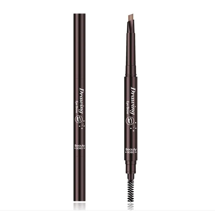 2020MAKEUP Augenbrauenverstärker Makeup Skinny Brow Pencil Gold Doppelend mit Augenbrauenpinsel 5 Farben Ebenholz/Mittel/Weich/Dunkel/Schokoladentropfen s