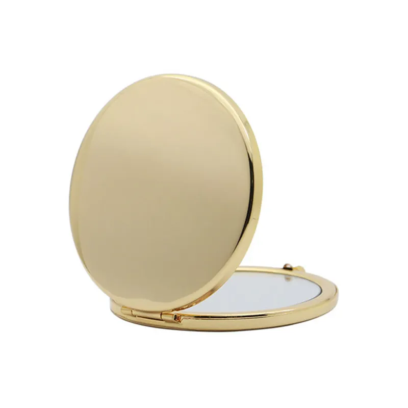 70MM Mini Metal Makeup Mirror Travel Portable Double Sided Folding Mirrors Creative Birthday Gift