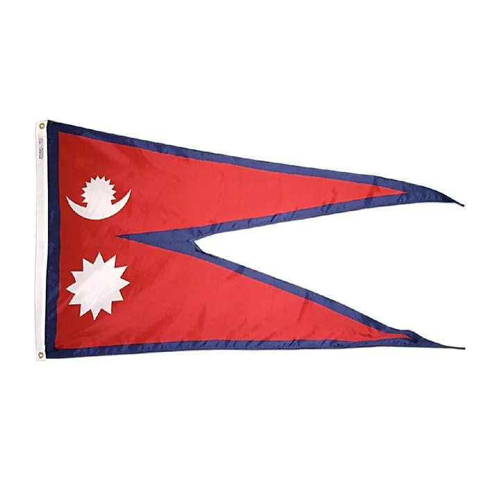 Nepal-Flagge, hochwertig, 90 x 150 cm, Nationalbanner, Festival, Party, Geschenk, 100D Polyester, für drinnen und draußen, bedruckte Flaggen und Banner