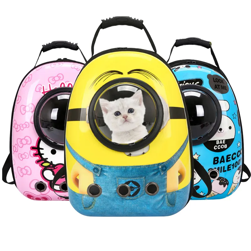 Sacos portador de cão portátil animal de estimação gato cão mochila espaço cápsula ao ar livre viajar bolsa respirável para filhote de cachorro gatinho carregam fontes lj201201