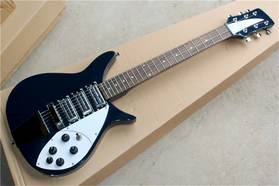 Sólido corpo 6 cordas da guitarra elétrica com 3 Pickups, Rosewood fingerboard, Branco Pickguard, pode ser personalizado