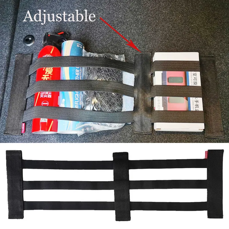 Car Trunk Elastische Fixing Riem Verstelbare Opslag Strap Brandblusser Auto Tools Organizer Tapes Auto Interieur Accessoires