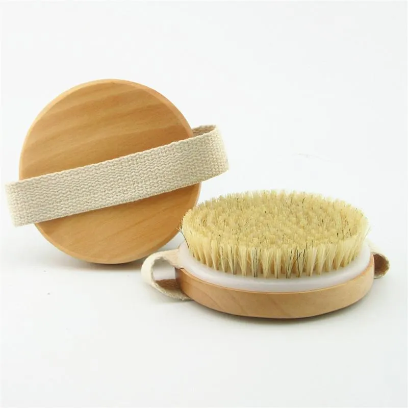Natural bristles bristle brush Body Maasage Health Care Bath Brush for bath Shower Bristle Brushes Massage Body Brush DH8865