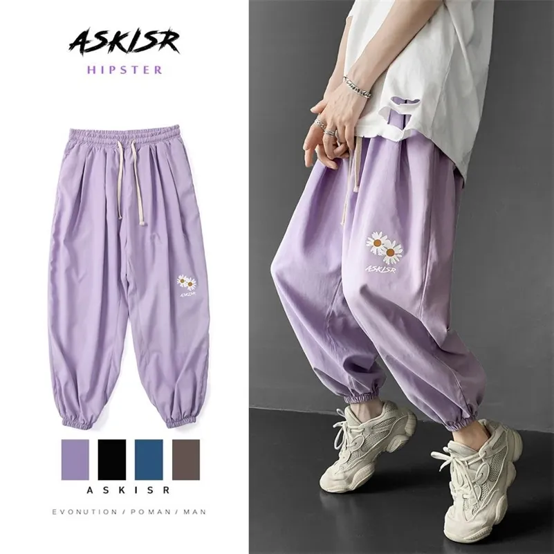 Summer Harem Pants Men E Donne Pantaloni in vita Elastico Pantaloni Crotaged Mens Fashion Jogger Pants Street Street Bloomers Maschio Femmina 201027