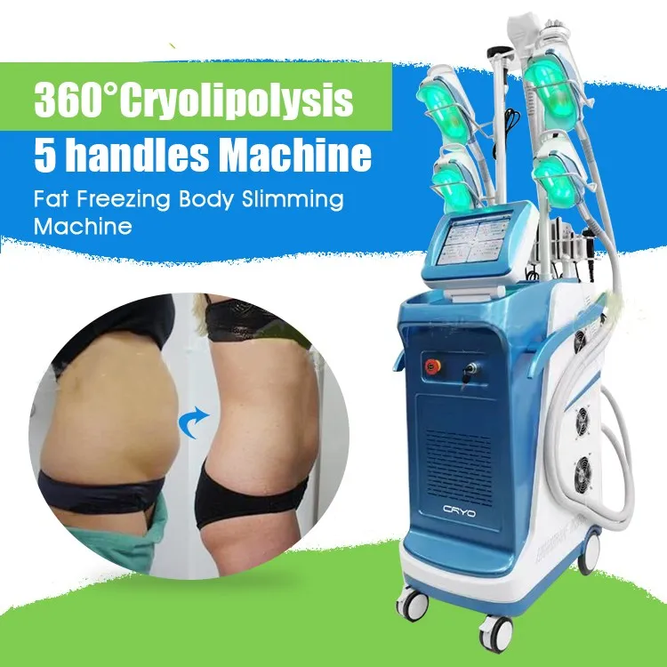 360 Cryo Cryolipolyse Cryotherapie Cryolipolysis Afslankende Machine 4 Cryo Handgrepen 40k Vacuüm Cavitatie Lipolaser Fat Removal Body Shaping Fat Freezing Machines