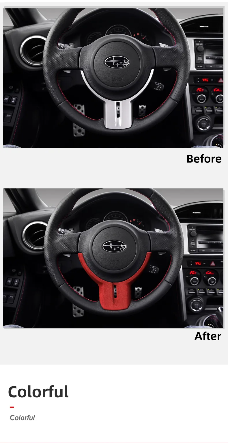 Alcantara Wrap Car Interior Decoration Adesivi Coprivolante ABS  Decalcomanie Car Styling BRZ 86 2013 2020 Accessori Da 37,83 €