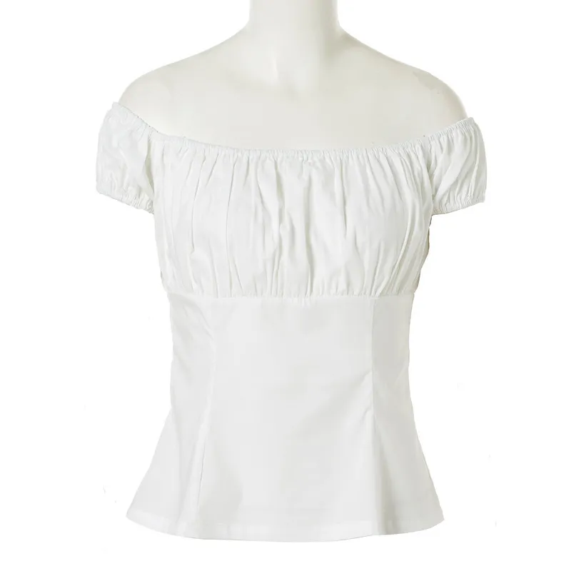 plus size white peasant blouse