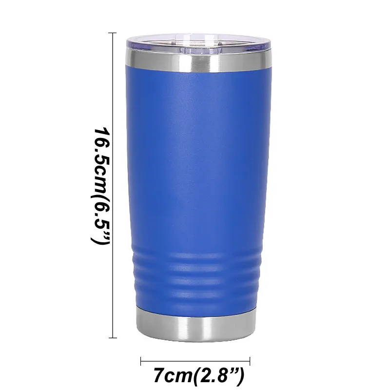 20oz Tumbler Stainless Steel Vacuum Insulated Termos Lid Coffee Beer Cup Large Capacity Sports Water Flask Mugs Thermos Cold Bottle VT1867