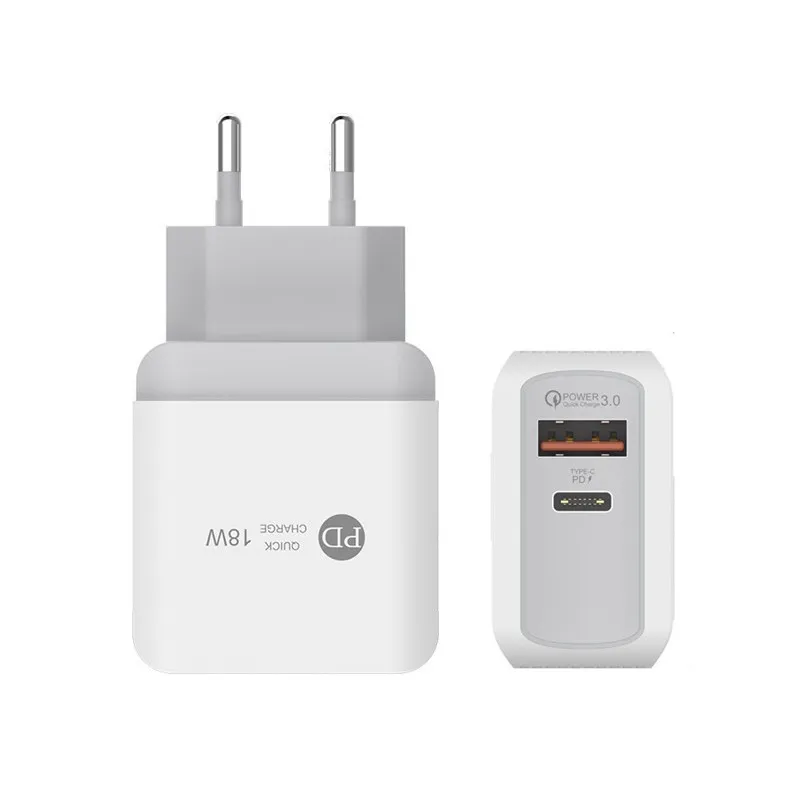 PD 18W chargeur rapide QC3.0 Charge rapide 4.0 3.0 type-c PD Charge murale adaptateur de Charge rapide pour iPhone Huawei Xiaomi tablette