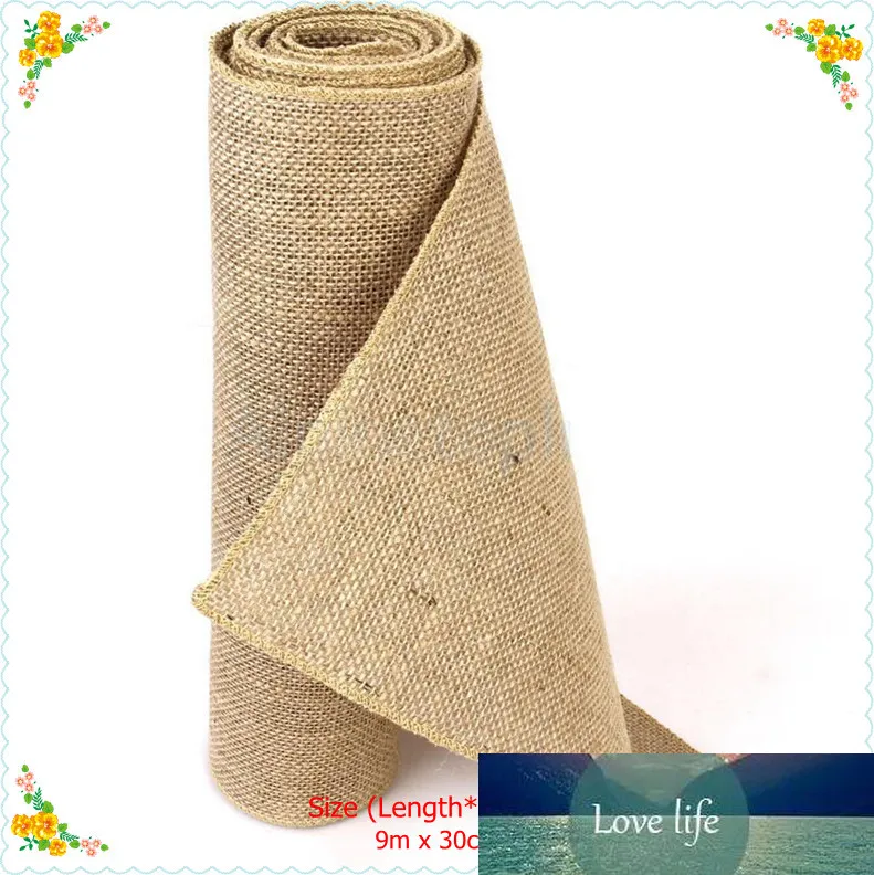 9m comprimento 30cm largura hessian tabela corredores corte decoração casamento decoração vintage shabby chique