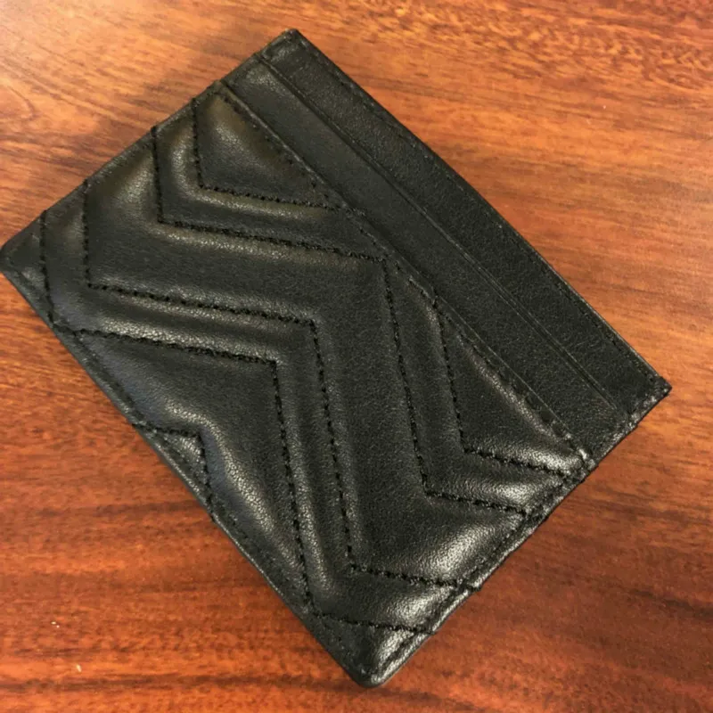 Porta carte di credito casual classico da uomo di alta qualità Borsa da portafoglio ultra sottile in pelle di vacchetta per uomo donna w10 * h7