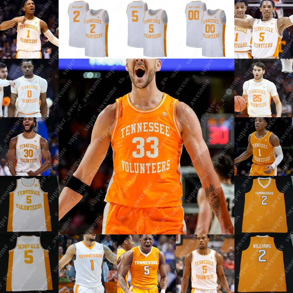 Tennessee Volunteers Basketball Jersey Santiago Vescovi Zakai Zeigler Dalton Knecht 2 Gainey 30 James Jonas Aidoo Jahmai Mashack Tobe Awaka D.J. Jefferson Yves Pons