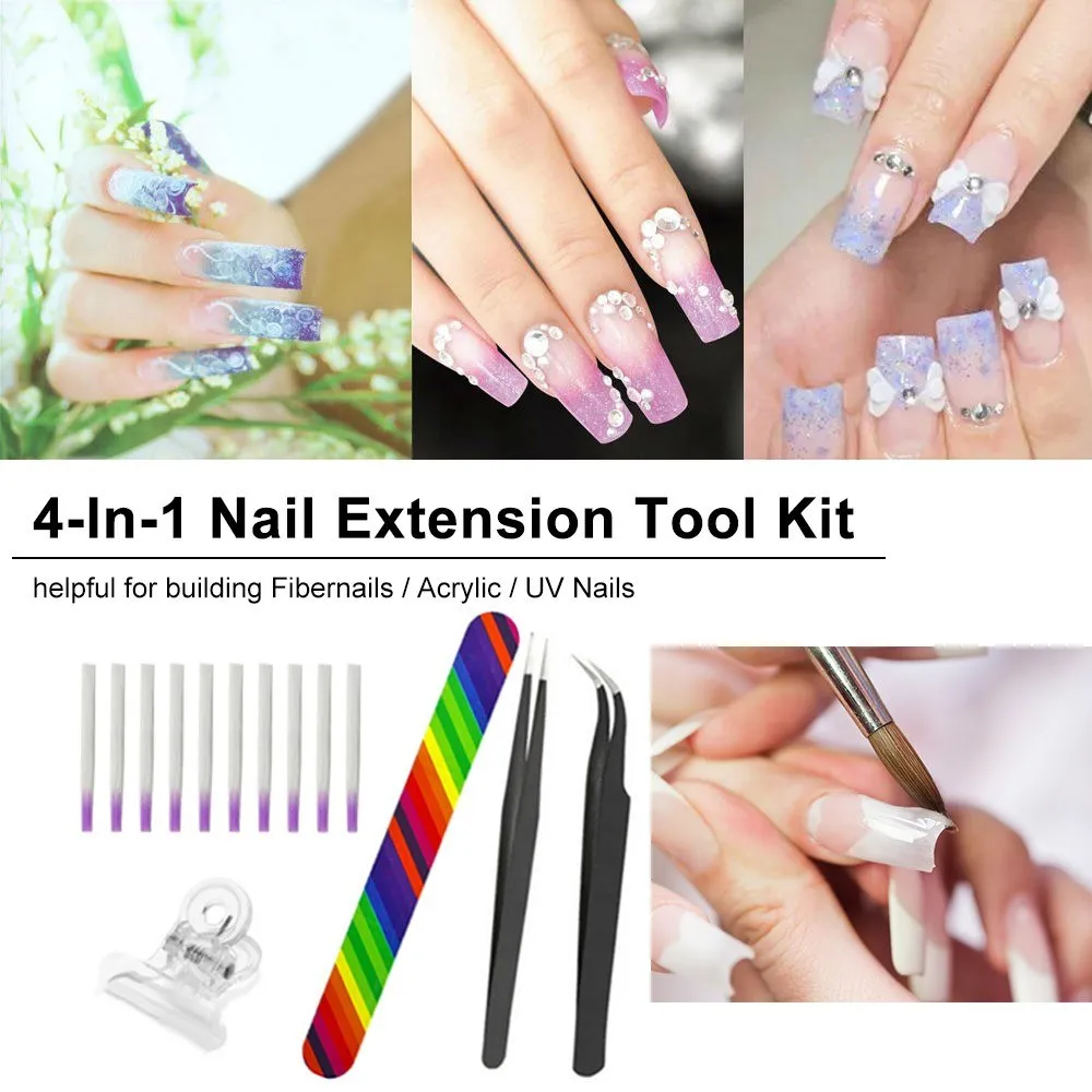 Poly Nail Gel Kit UV LED Nail lamp Nail Extension Gel Glitter Soak Off  Varnish Nail Art Set with Slip Solution Manicure Too… in 2023 | Gel nails,  Manicure set, Nail art set