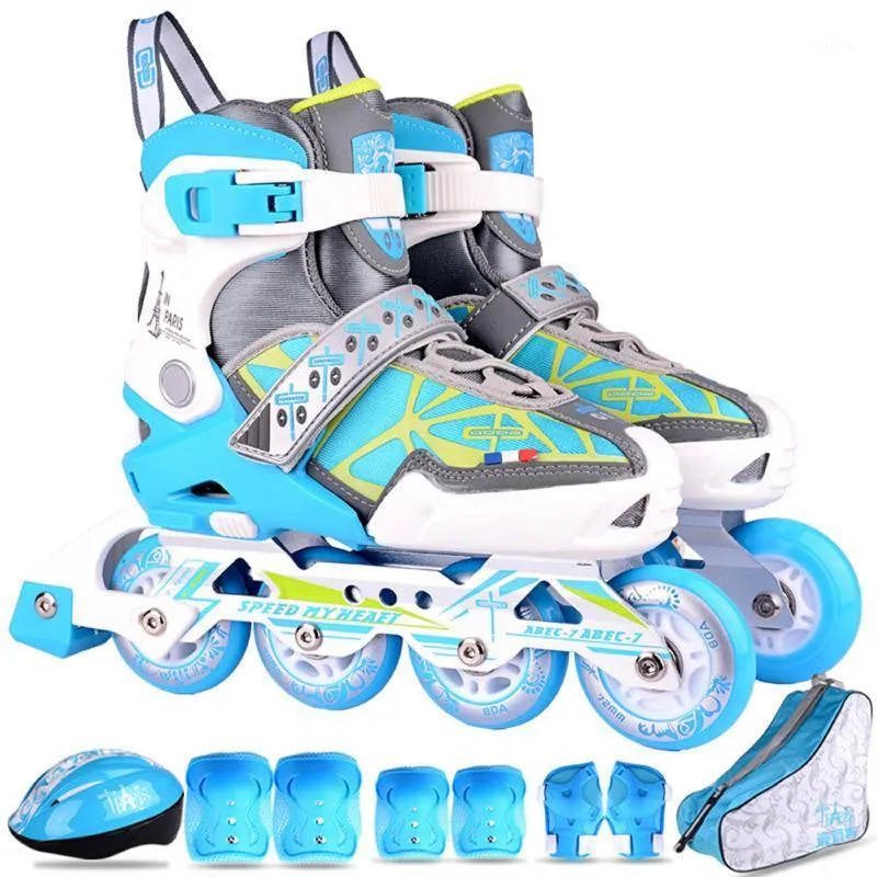 Patins em linha skates menino menina crianças tamanho ajustável botas de patinação piscando para crianças1