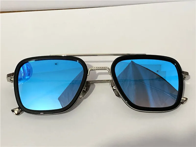 fashion design man sunglasses 006 square frames vintage style uv 400 protective outdoor eyewear with case