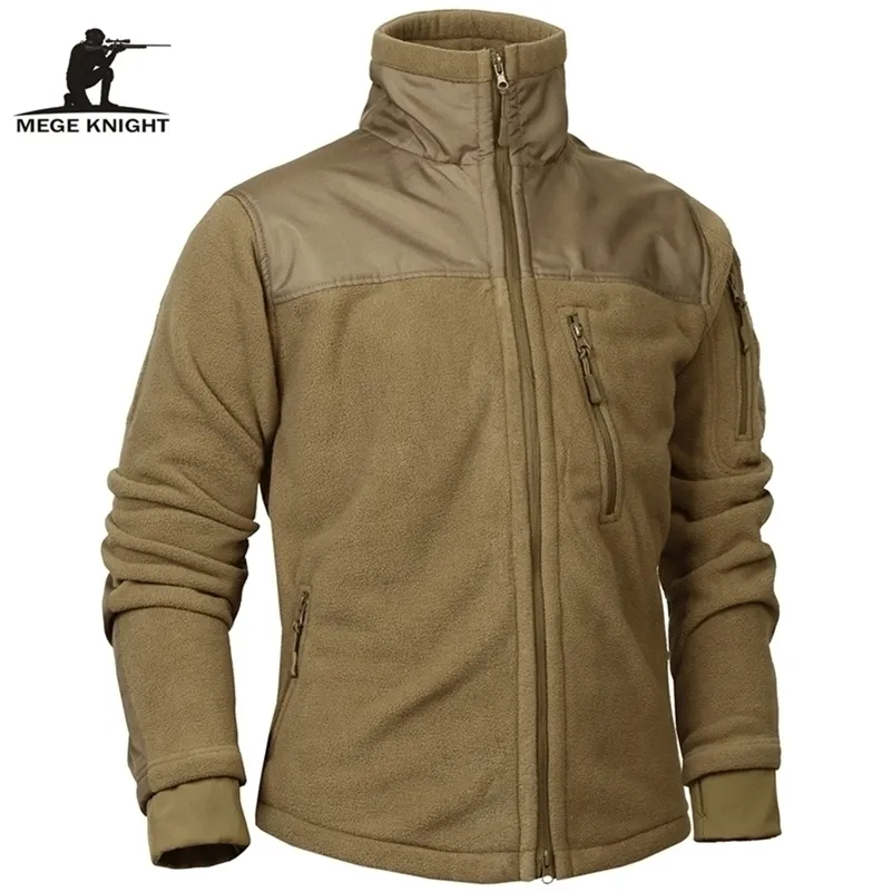 Mege Marca Abbigliamento Tattico militare In Pile Autunno Inverno Giacca da Uomo Esercito Polar Caldo Cappotto Maschile Outwear jaquetas masculino 201116