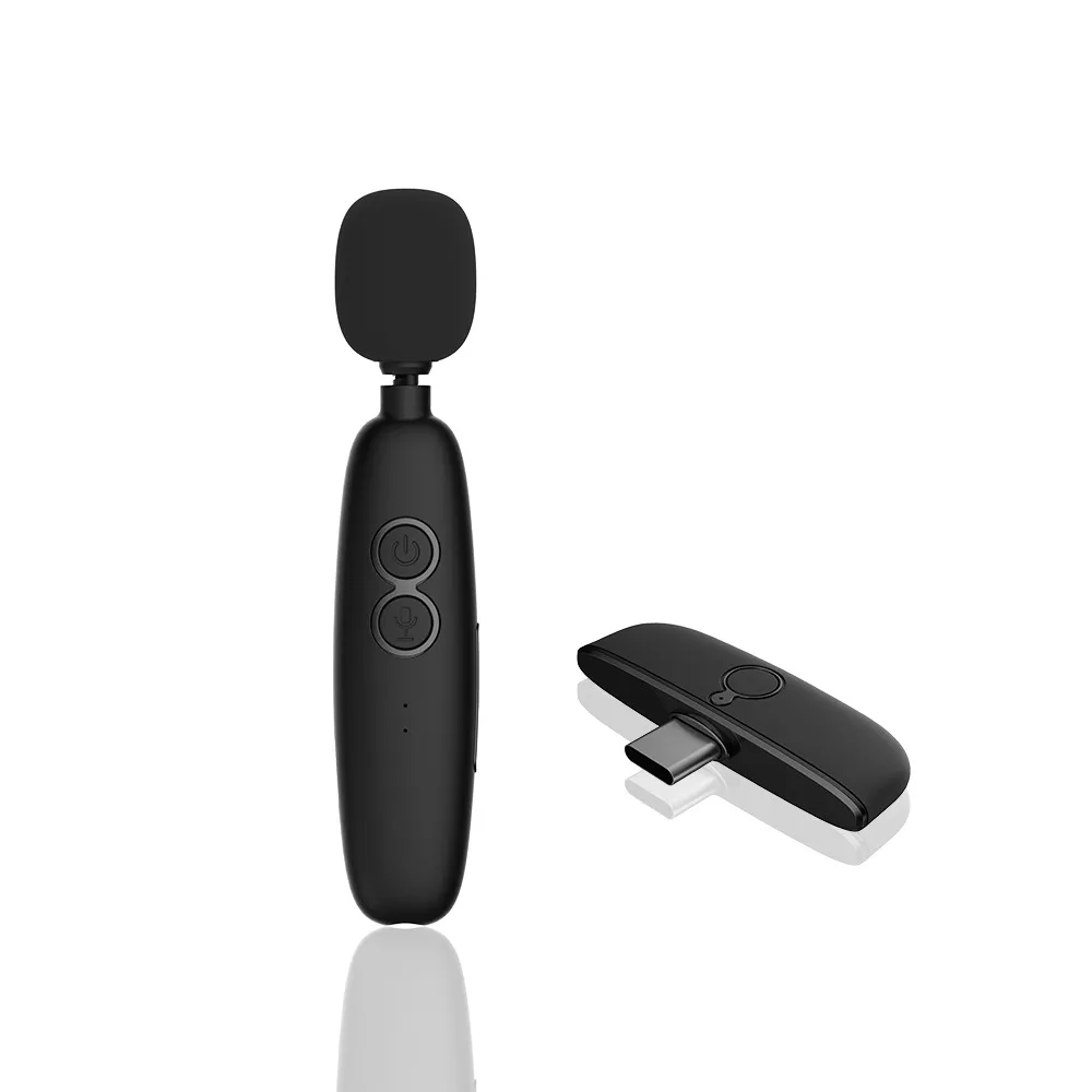 B56 Microfono lavalier wireless con cancellazione del rumore Mini microfono a collare Ricevitore da 3,5 mm per iOSAndroid Youtube Trasmissione in diretta Microfonoe