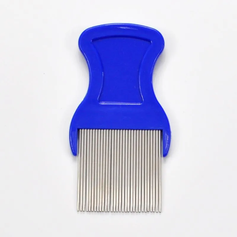 Pet Dog Grooming Professional Flea Lice Combs Hair Remover Terminator Louse Comb Comb For Head Treatment With Stainless Steel Metal Teeth DH8556