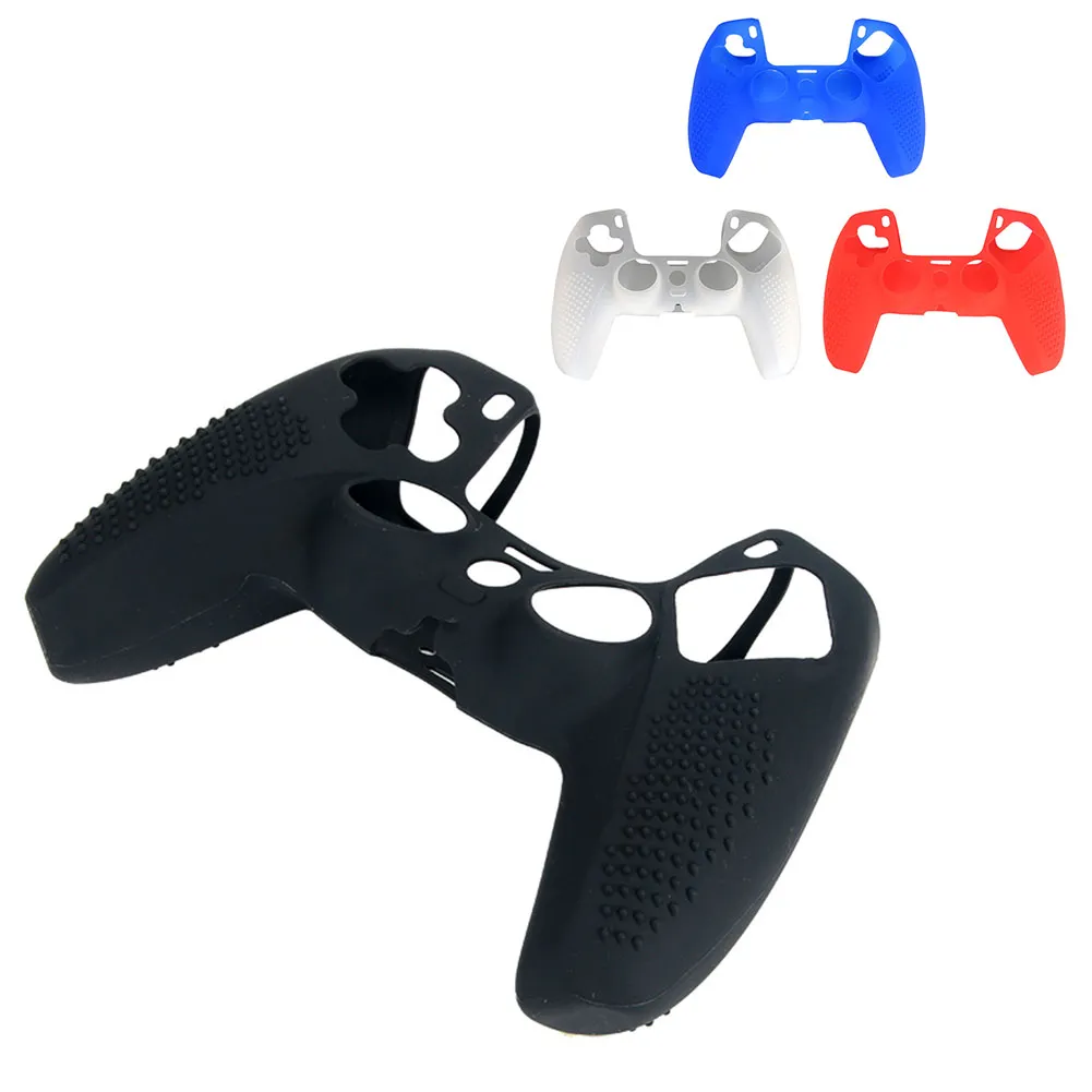 Gamepad Anti-Slip Cover Protection Soft Silicone Anti Scratch Skin Case Non Slip Grips för Sony PS5 Controller DHL FedEx Free Ship