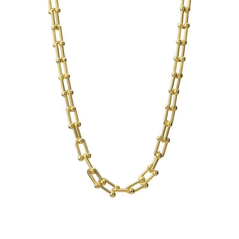 100% aço inoxidável colar de corrente resistente para mulheres ouro prata cor metal robusto gargantilha colares2065
