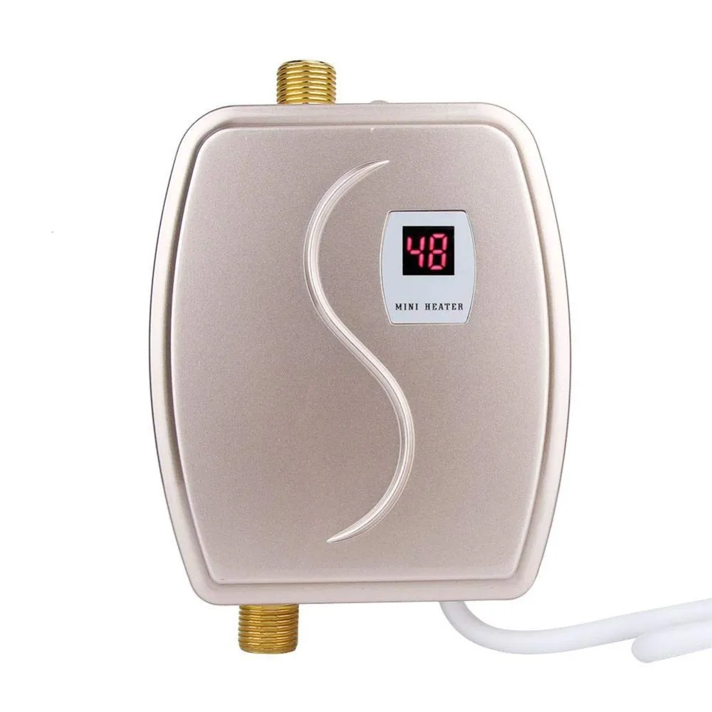 Freeshipping 3800 W Waterverwarmer Badkamer Keuken Instant Elektrische Heet Waterverwarmer Tapemperatuur LCD-scherm Kraan Douchetankles