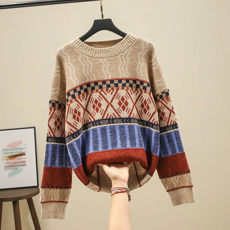 Women's nordic style sweaters top