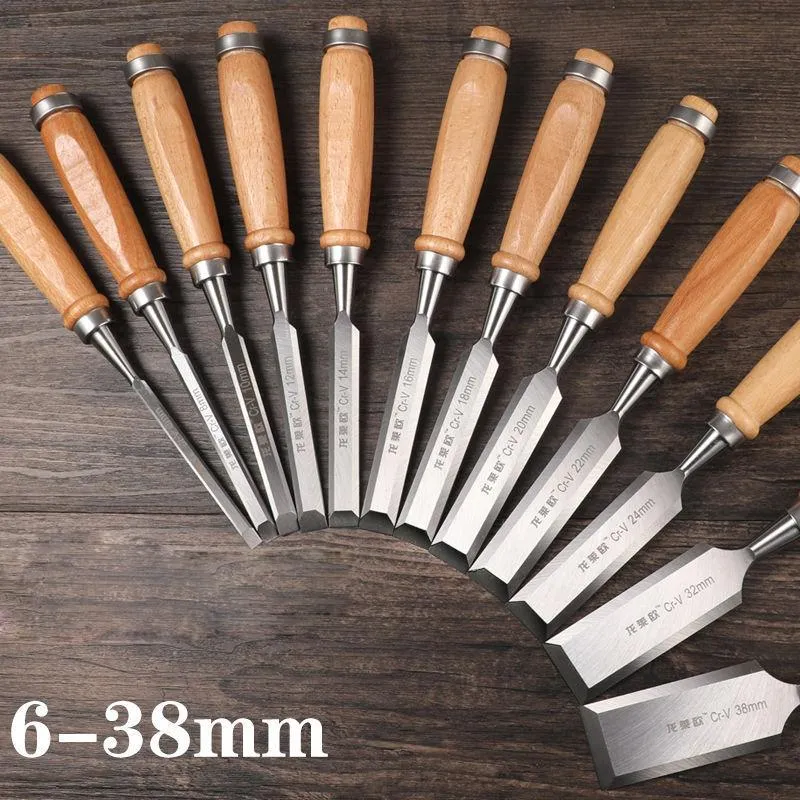 Professionele handgereedschap sets 1pc houtbewerking beitel 8/12/16/24 / 32mm chisels timmerman's diy multi-slotting tools werken houtsnijwerk