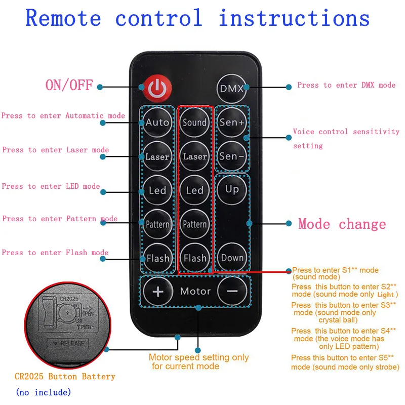 DJ Equipment 4 In1 Laser Lighting Flash STROBE Pattern Pattern Derby Dmx512 Светодиодный LightingLamp Disco Ktv Стадия Light Four Function330J