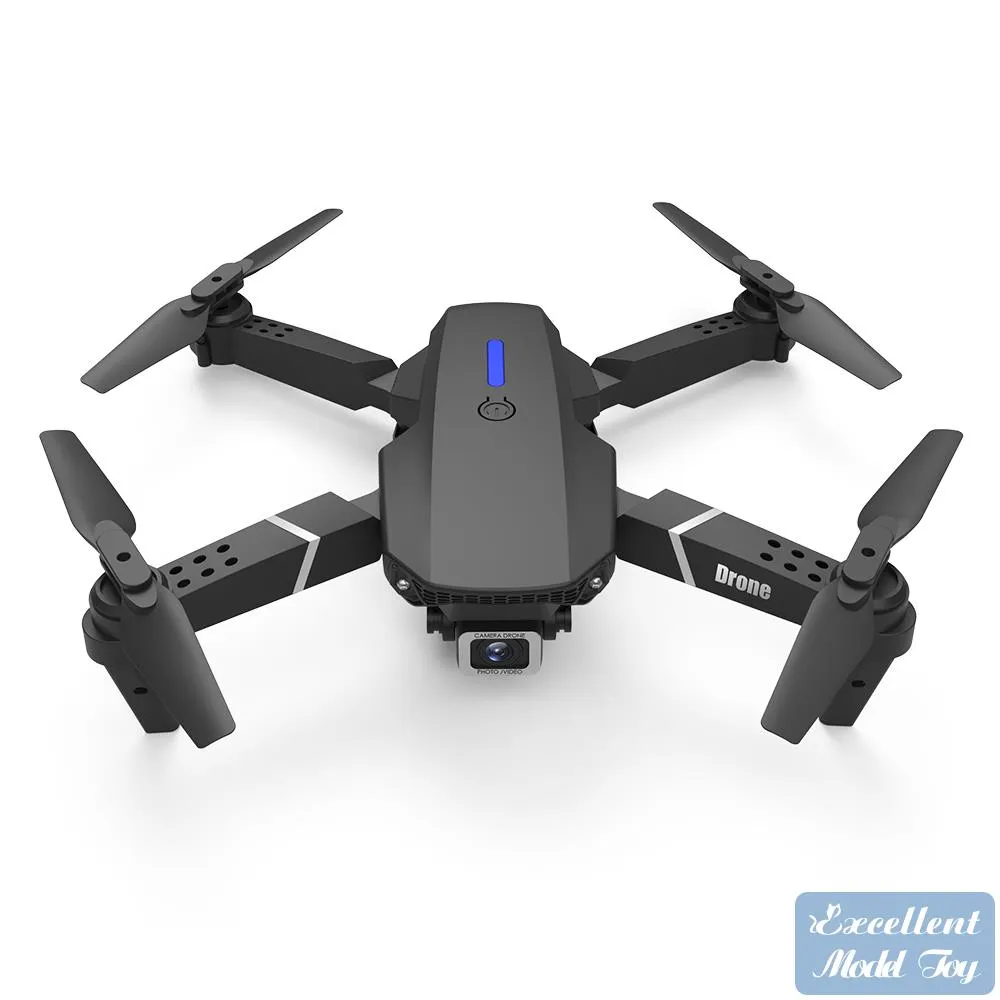 Mini drone E525 PRO 4K HD à double caméra, évitement automatique d'obstacles sur 3 côtés, vol sur piste, suivi intelligent, maintien d'altitude, jouet pour enfant, cadeau de Noël, 2-1