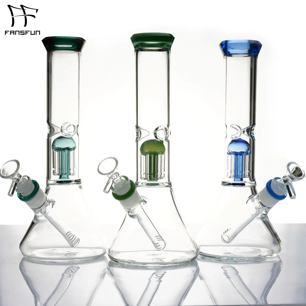 Fumo de tubulação de água de bongo de vidro com fêmea de 19mm, incluindo alta haste de borosilicato e tigelas 1240