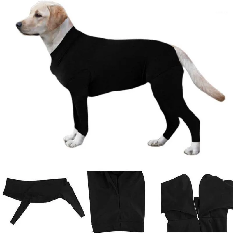 Chiot Soins Costume Chien Récupération Chemise Manches Longues Body Combinaison Anti Léchage Blessures Aide Post Guérison1