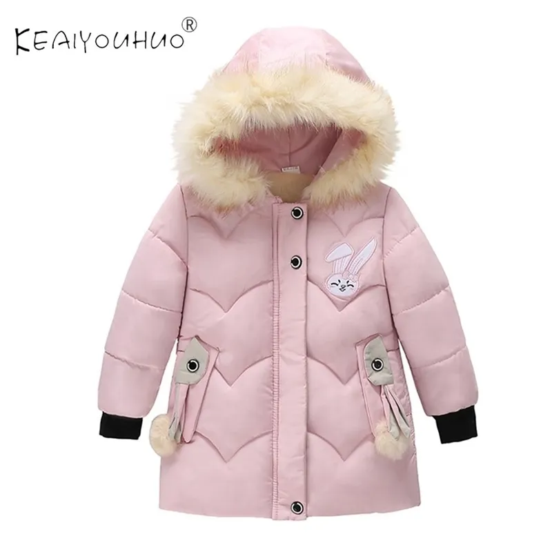 Cappotto invernale Nuovi vestiti del bambino Moda Giacca per bambini Felpe con cappuccio Cappotto per ragazza Giacca a vento con cerniera per ragazze per 3 4 5 anni LJ201125