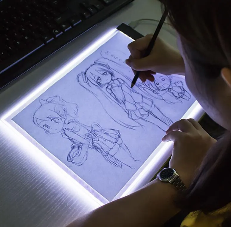 LED desenho cópia placa tardia bebê brinquedos pintando brinquedos educativos criatividade crianças 3 nivelar quadro de cópia de tamanho A5