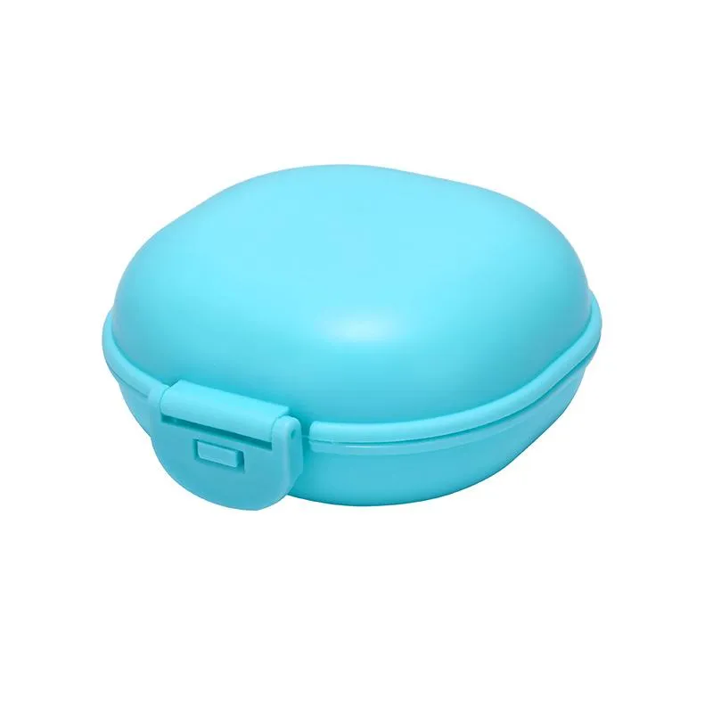 Plastic Travel Soap Box with Lid Portable Bathroom Macaroon Soaps Dish Boxes Holder Case 